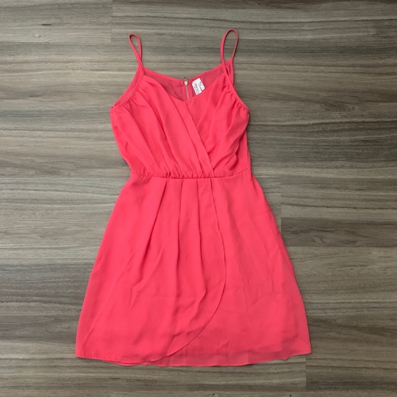 Deep Coral Elegant Summer Dress - Picture 1 of 4